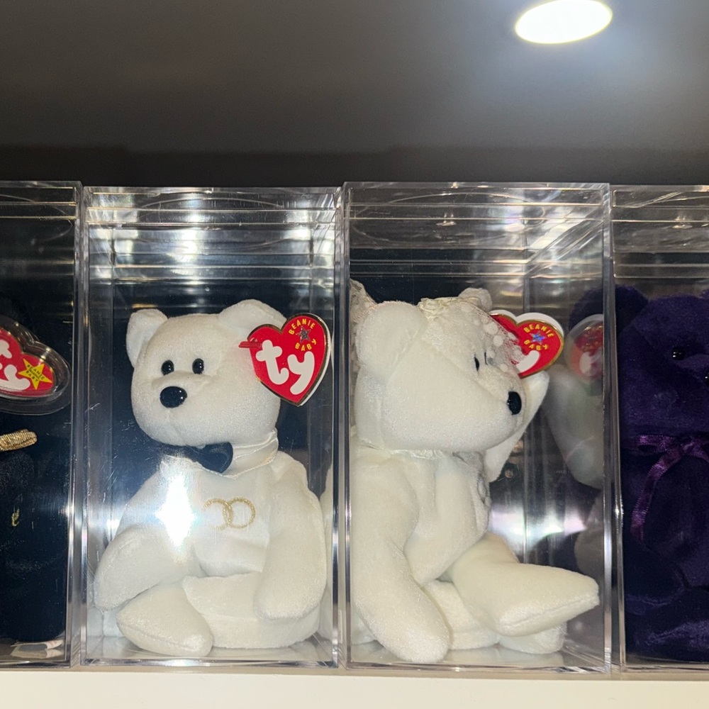 Ty Beanie Babies Mr. & Mrs. In plastic cases